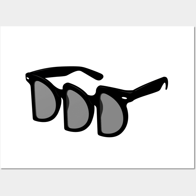 3d Glasses (Monochrome Edition) Wall Art by VectorVectoria